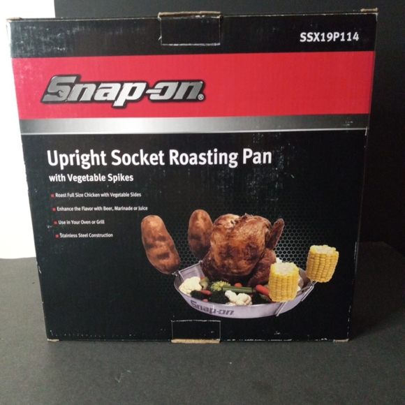 Snap-on Tool NEW Upright Socket Roasting Pan w/Vegetable Spikes SSX19P114 - Picture 2 of 5